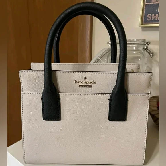 NWOT Black and Tan Kate Spade handbag with crossbody strap - Picture 1 of 4